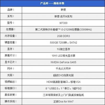 启天m7300参数配置？联想启天m7300-图1