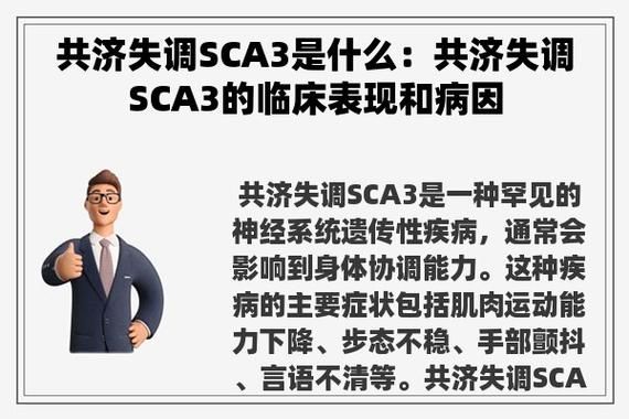 SCA3是什么意思？sca3-图3