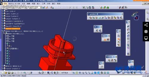 catia里的三维罗盘是如何来移动零件的？三维电子罗盘