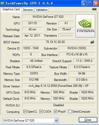 gt520相当于什么显卡？gt520