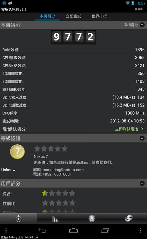 nexus7跑分的简单介绍