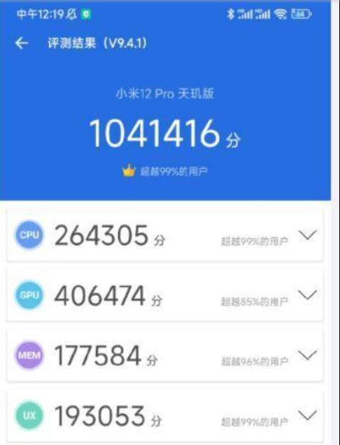 关于小米pro顶配跑分的信息