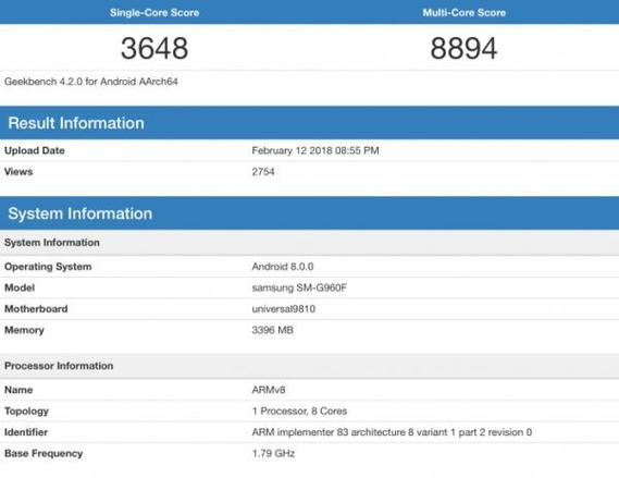 关于exynos9810跑分曝光的信息-图1