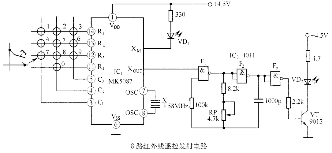 红外传输电路（红外发送电路）-图2