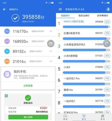 关于努比亚z20跑分鲁大师的信息