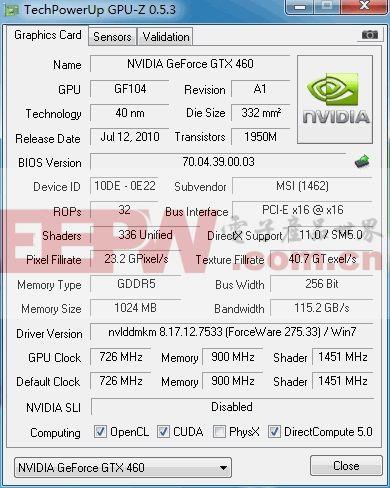 微星gtx460至尊跑分的简单介绍-图1