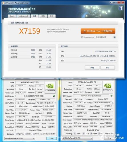关于3570和gtx770跑分的信息-图2