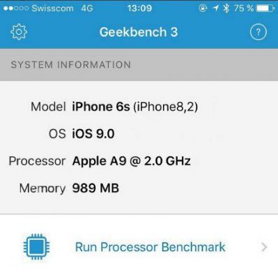 关于iOS10.33跑分6S的信息