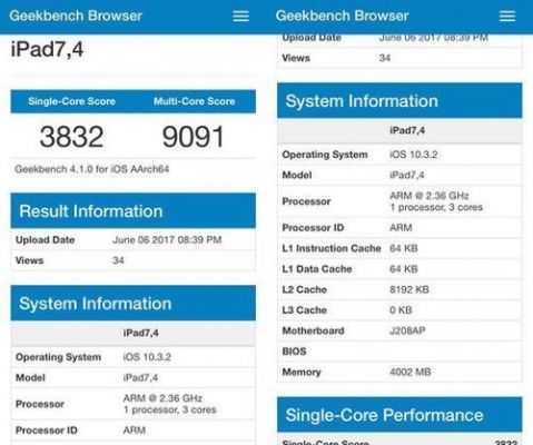 关于苹果a10xgeekbench跑分的信息