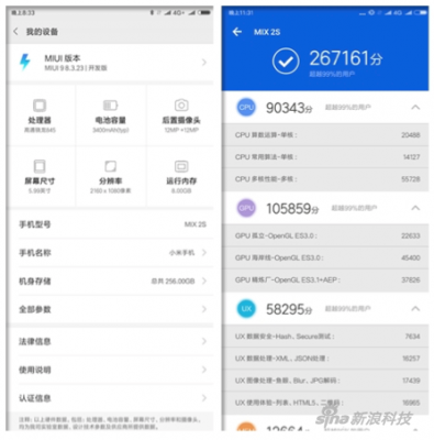 关于最新小米mix2s跑分的信息-图3