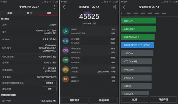 关于魅族跑分吊打小米note的信息-图2