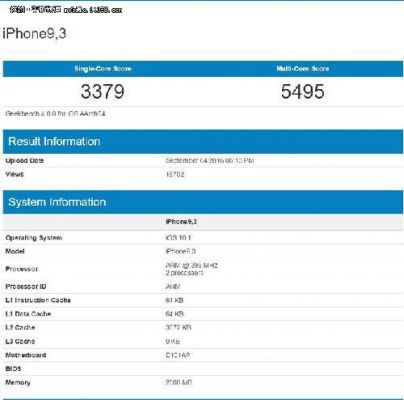 关于苹果处理器gb跑分的信息-图1