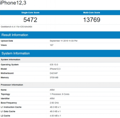 关于苹果处理器gb跑分的信息-图3