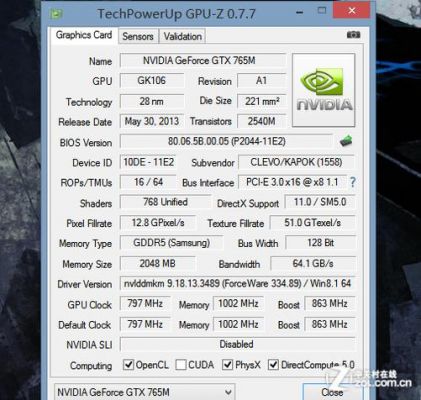 gtx765m显卡跑分的简单介绍