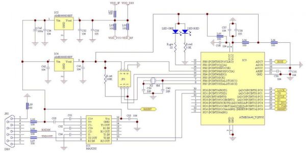 无线传输模块5.8g（无线传输模块PCB电路图）