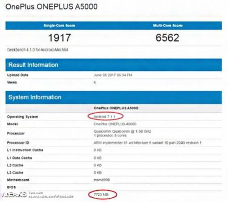 关于一加五6g跑分的信息