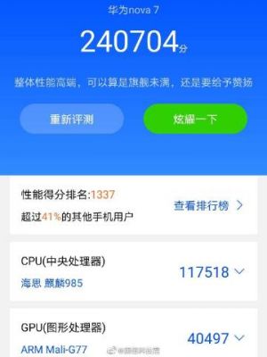 关于鲁大师跑分结果的信息