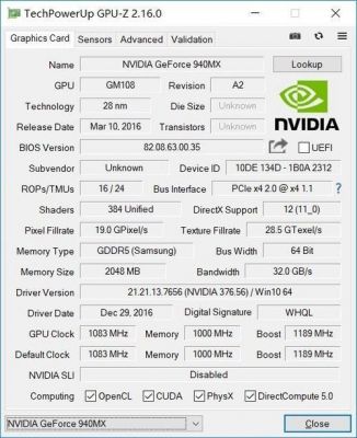 关于gtx940mx跑分的信息