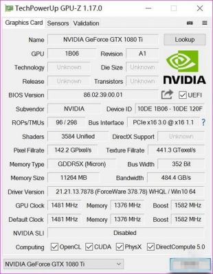 gtx1080跑分20万的简单介绍-图1