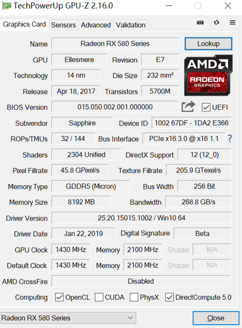 关于蓝宝石显卡5808g跑分的信息-图3