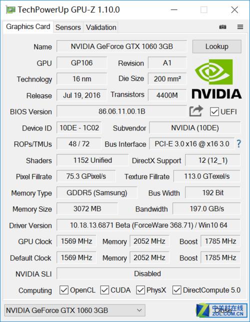 关于gxt1060显卡跑分的信息-图1