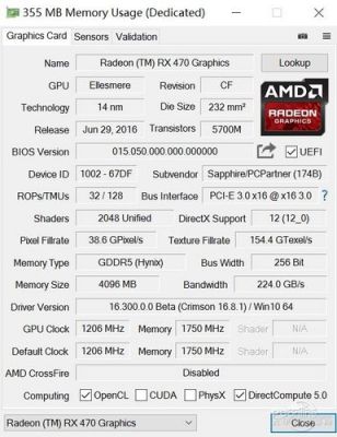 关于公版rx470跑分的信息