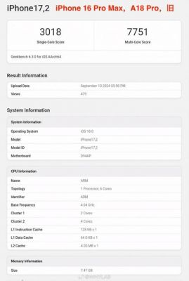 关于苹果单核跑分的信息-图1